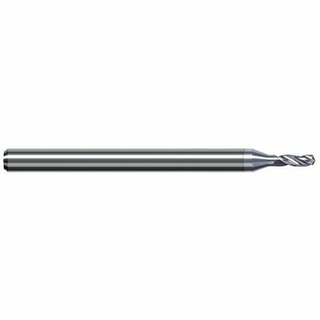 HARVEY TOOL 3.263 mm Drill dia. x 16mm Flute Length Carbide HP Drill for Aluminum Alloys, 3 Flutes, TiB2 Coated AVA1285-C8